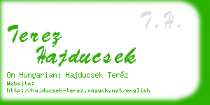 terez hajducsek business card